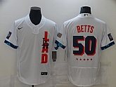Dodgers 50 Mookie Betts White Nike 2021 MLB All-Star Flexbase Jersey,baseball caps,new era cap wholesale,wholesale hats